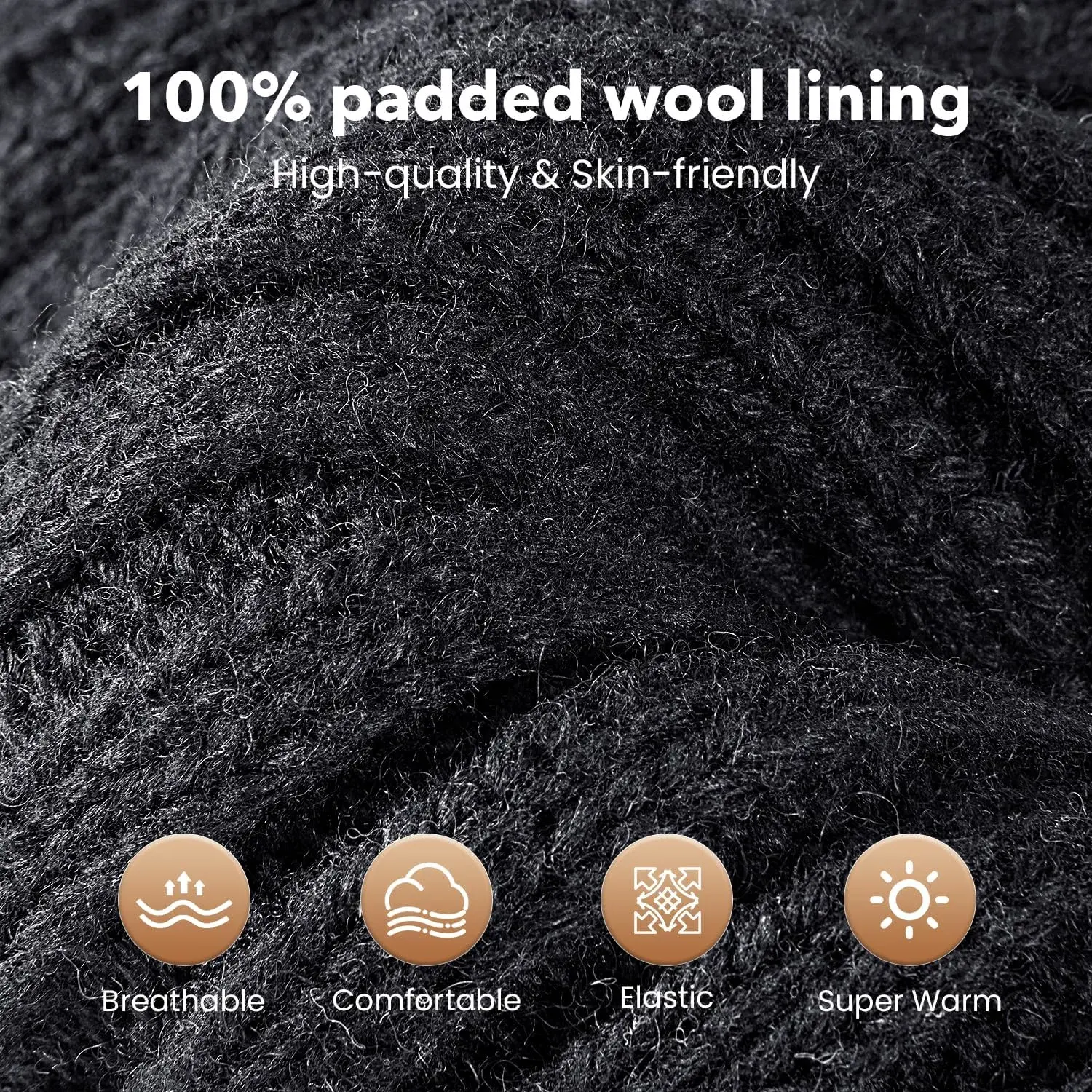 Wool Knit Fleece Lined Winter Headband Ear Warmers 3 Pack Winter Headbands for Women 3 Pack, Ear Warmers for Women  main image 2