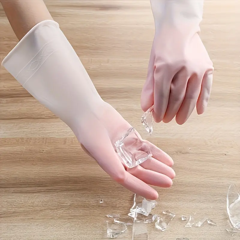 6 Pairs Waterproof Silicone Cleaning Gloves - Non-Slip, Durable for Kitchen, Dishwashing, and Household Chores, Comfortable Fit with Elastic Cuffs, Assorted Colors (Pink, Blue, Green), Dishwashing Gloves Hand