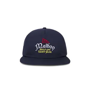 Malbon Golf Yacht Club Snapback Hat in Navy