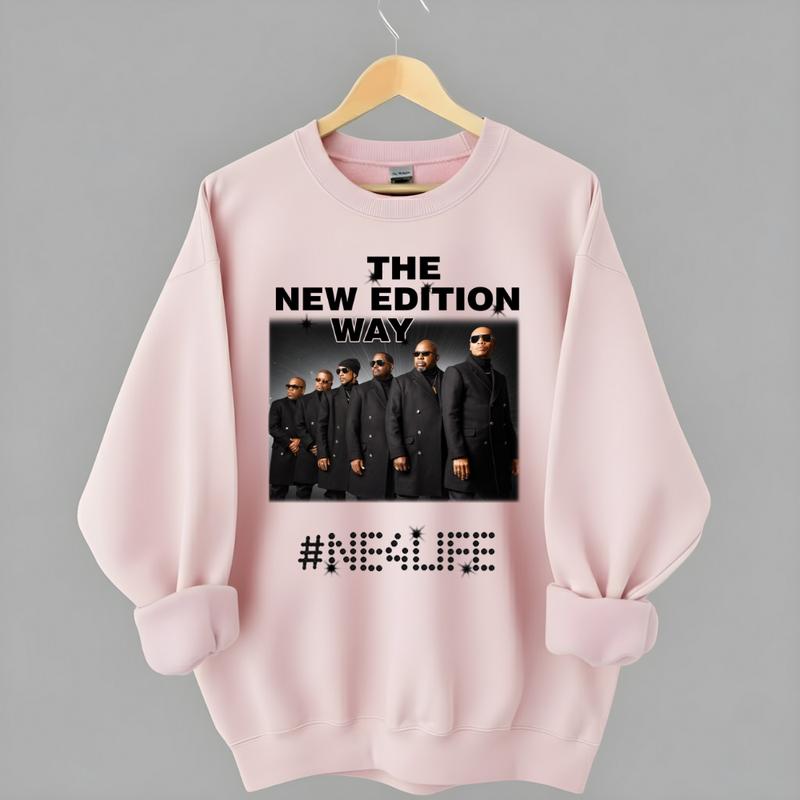 The New Edition Way Tour 2026 Sweatshirt, Vintage R&B Concert Apparel, Music Fan Memory Outfit, Retro Boy Band Merch, Cotton, Short Sleeve, Unisex
