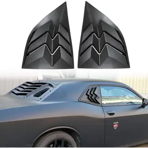 for 2008-2024  Challenger Side Window Scoop Louvers, ABS Window Visor Cover, Sun Rain Shade Vent Matte Black