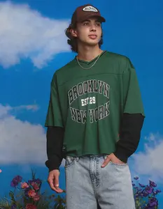 RSQ Mens Mesh Long Sleeve 2fer Boxy Jersey