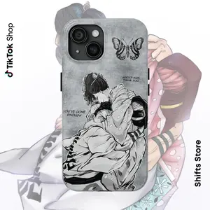 Akaza vs Koyuki Demon Slayer Kimetsu no Yaiba Tough Phone Case Protective Cover with Impact Resistance & Shock Dispersion for iPhone and Samsung