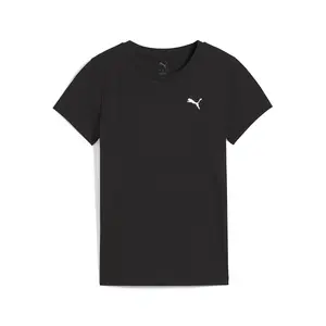 PUMA Womens Wardrobe Essentials Slim Crew Neck Short Sleeve Casual Tops Casual - Black
