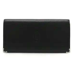 Pre-owned Cartier Others Small Leather Goods Cabochon de Leather Long Bifold Wallet