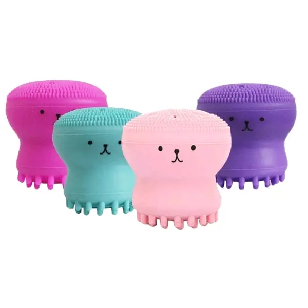 Sikat Pembersih Wajah Silikon Bentuk Octopus - Exfoliating, Skincare facialsponge
