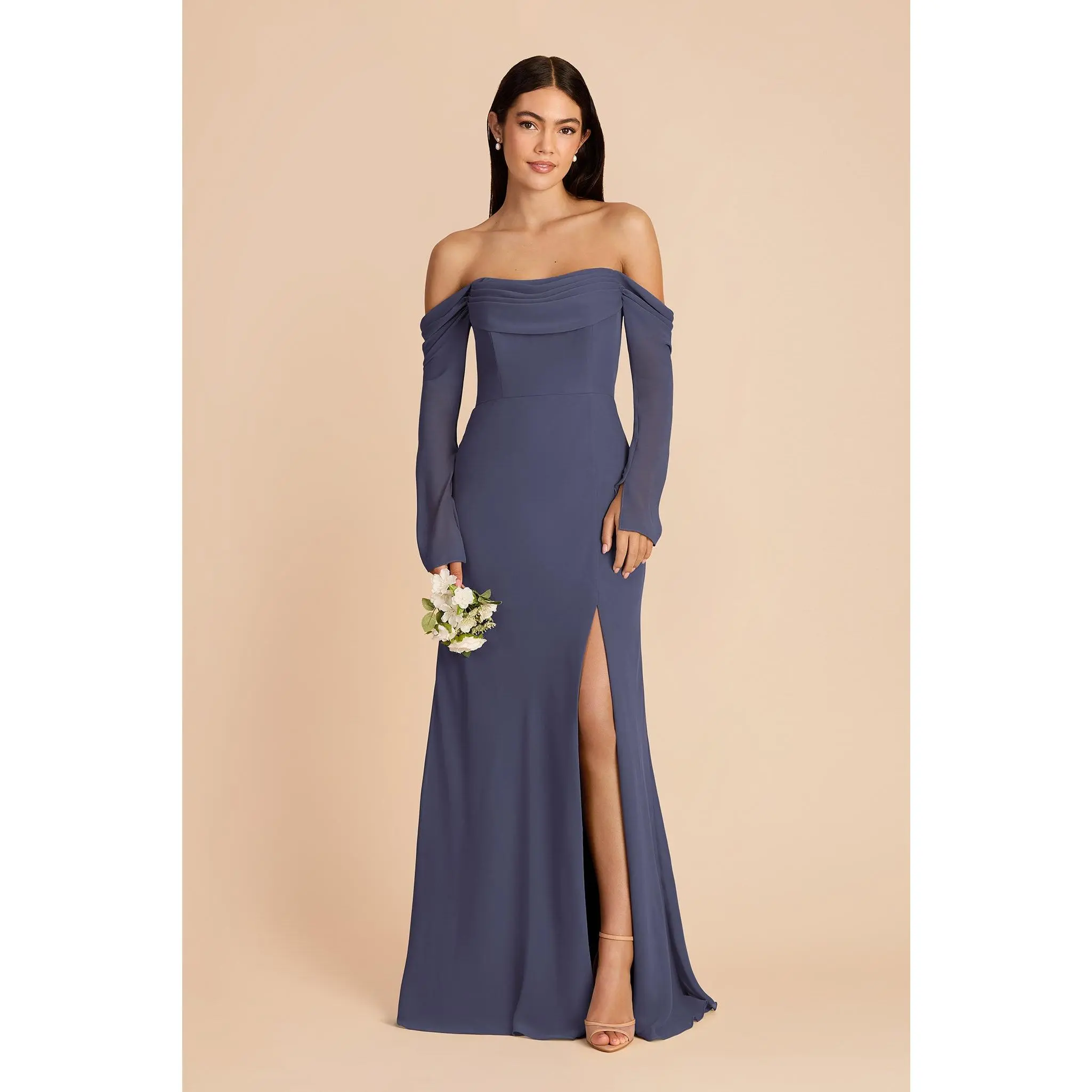 Maya Chiffon Dress - Dusk Blue - TikTok Shop