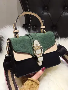 Fashionable Patchwork Pattern Shoulder Bag, Casual Versatile Quilted Crossbody Bag for Women, Trendy All-match Commuter Bag for Daily Used