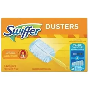 Swiffer Dusters Starter Kit, Kit Includes 1 Handle and 5 Dusters melamine sponge