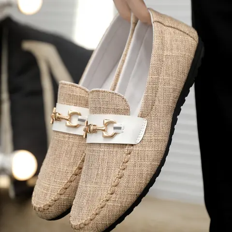 Men's Summer New Arrival Loafers, Easy Breezy Loafers, fashionable casual lightweight loafers, Korean Style Casual Footwear, Soft Sole Slip-On Flat Shoes, Comfortable Men's Shoes
