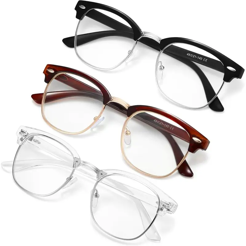 Unisex 2026 High-Quality Semi-Rimless Blue Light Filter Sports Eyewear - for Computer Use, Gaming, Bluelight Glasses, Blue Light Glasses, Lightweight, Reduces Blue Light Exposure