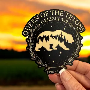 Grizzly 399 Sticker for Wildlife Enthusiasts and Outdoor Lovers