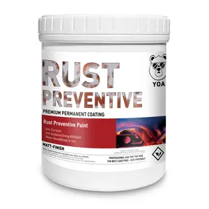 YOA Water-Based Metal Anti-Rust Paint Rust and Corrosion Protection Matte Finish 16 fl oz (Plastic Pail) Premium Permanent Coating Effectively Prevents Rust and Corrosion!