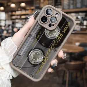 Retro Tape for phone case, compatible with iPhone 17 Pro Max, 16 Pro Max，15 Pro, 14, 13, 12, 11, XR, XS Plus, SE, Mini. Made from soft TPU shock-resistant silicone material, this stylish street-style gift is perfect for any occasion.