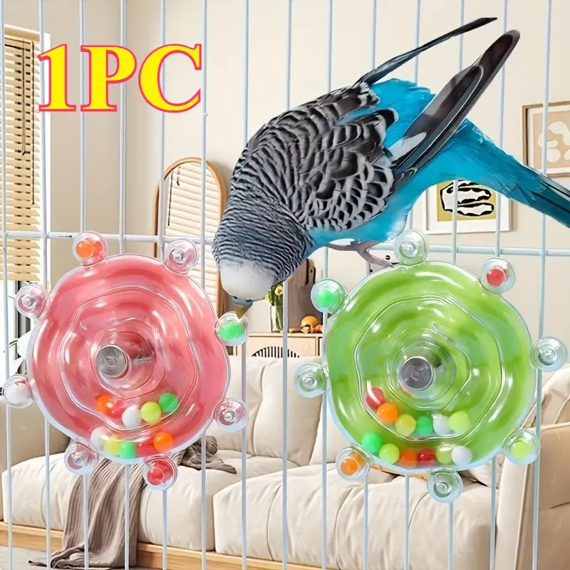 A bird chew toy with rotating parts - stimulating mental activity and beak exercise - hanging enhanced activity for chicken and parrot cages - durable foraging toy gift, bird chew toy, interesting design, durable plastic