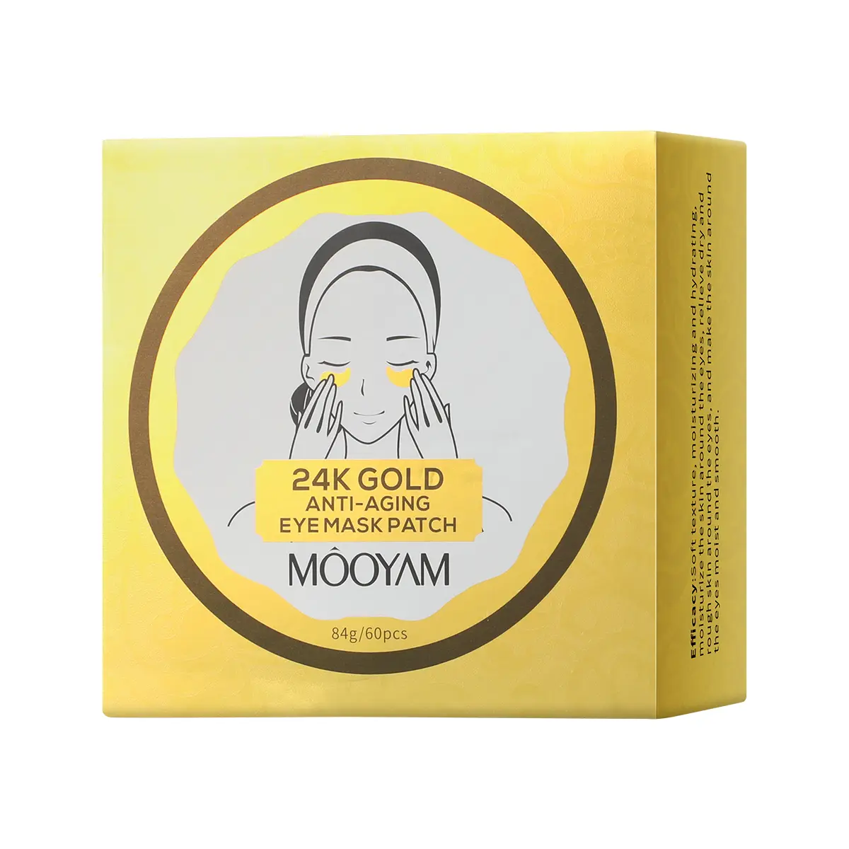 【MOOYAM】【FDA】Moisturizing Eye bag Mask, 60pcs/set Under Eye Mask, Eye Care Product for Dark Eye Patch Moisturizer