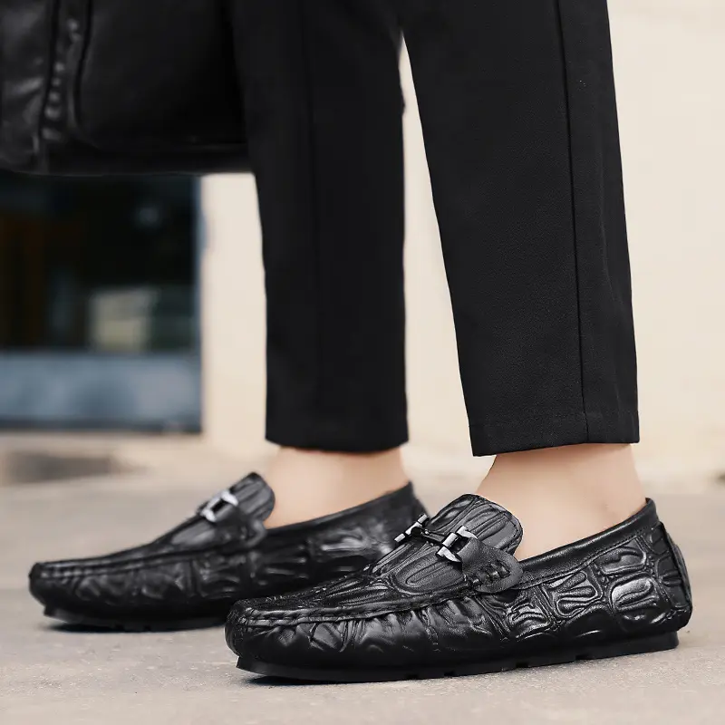 Bdhjydb Men's Plus Size Wide Fit Slip-On Loafers, Relaxed Fit for Comfort Without Squeezing