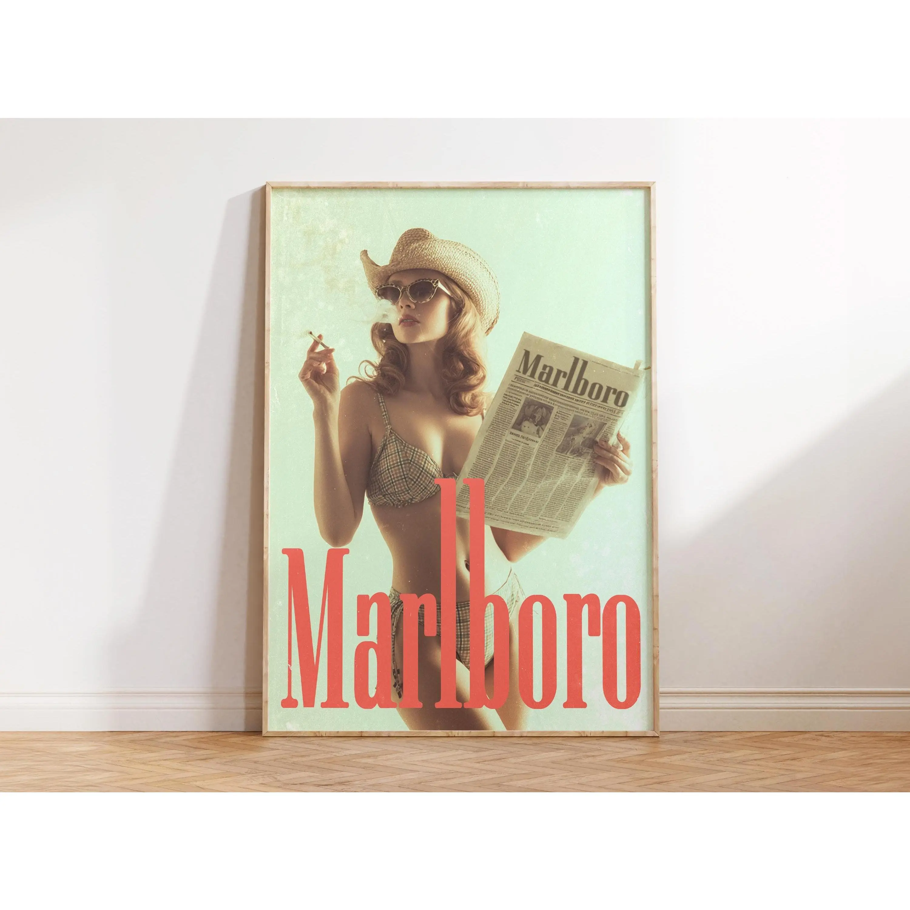 SALE UP TO 40%] [Unframed] Vintage Marlboro Poster, Marlboro Ad
