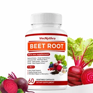 VecNythra Beetroot Capsules,  Beetroot Extract with CoQ10 & Grape Seed Extract, Energy & Nutrition Support