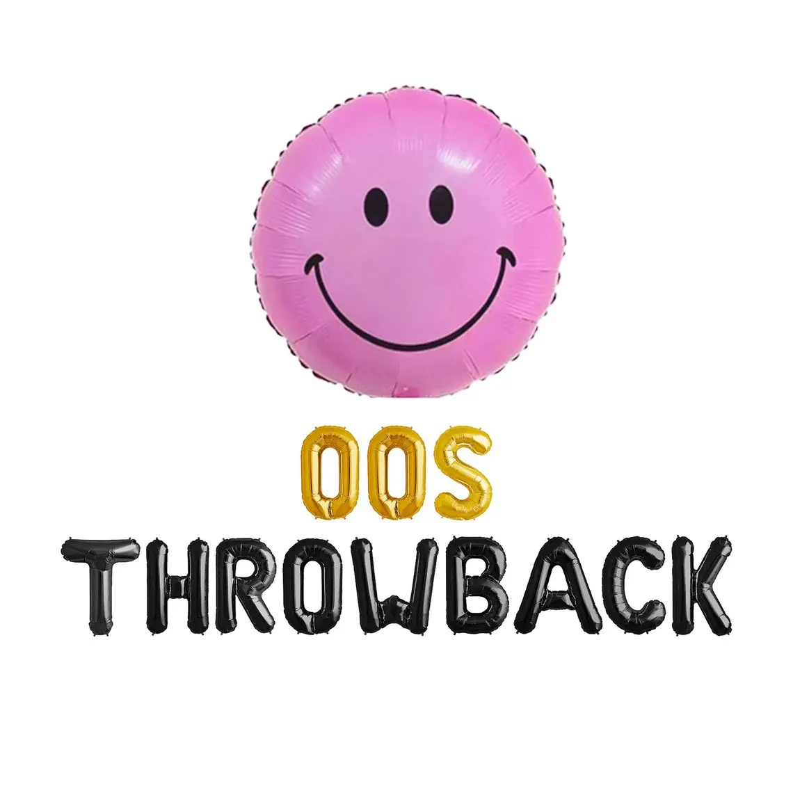 00s Throwback Banner | 2000s Y2K theme Birthday Party decorations Set | Vintage Birthday Party Decorations