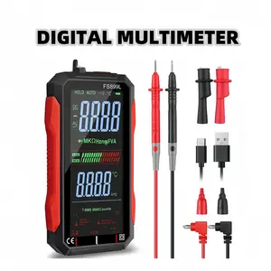 Fully Automatic Intelligent Digital Multimeter, 4.8 Inch Color Screen, AC/DC Voltage Resistance Capacitance Temp NCV Diode Continuity Tester, Professional Circuit Repair Tool