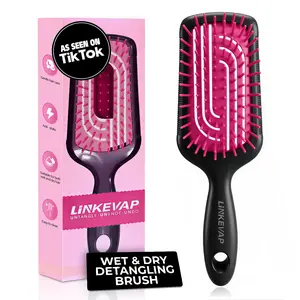 LINKEVAP Flex-Glide Detangling Brush Anti-Breakage Pain-Free Wet & Dry Hair Brush with Anti-Static Vented Design As Seen on TikTok