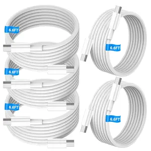 60W USB C to USB C  5-Pack [6.6ft] Fast , Type C  Compatible with Phone 15/16 Pro/Max, Galaxy S24/S25, Pad Pro/Air, MacBook Pro/Air, Pixel,  & More