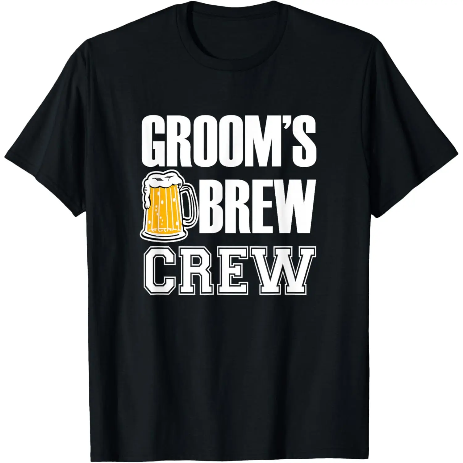 Groom's Brew Crew Funny Groomsmen Bachelor Party Shirt