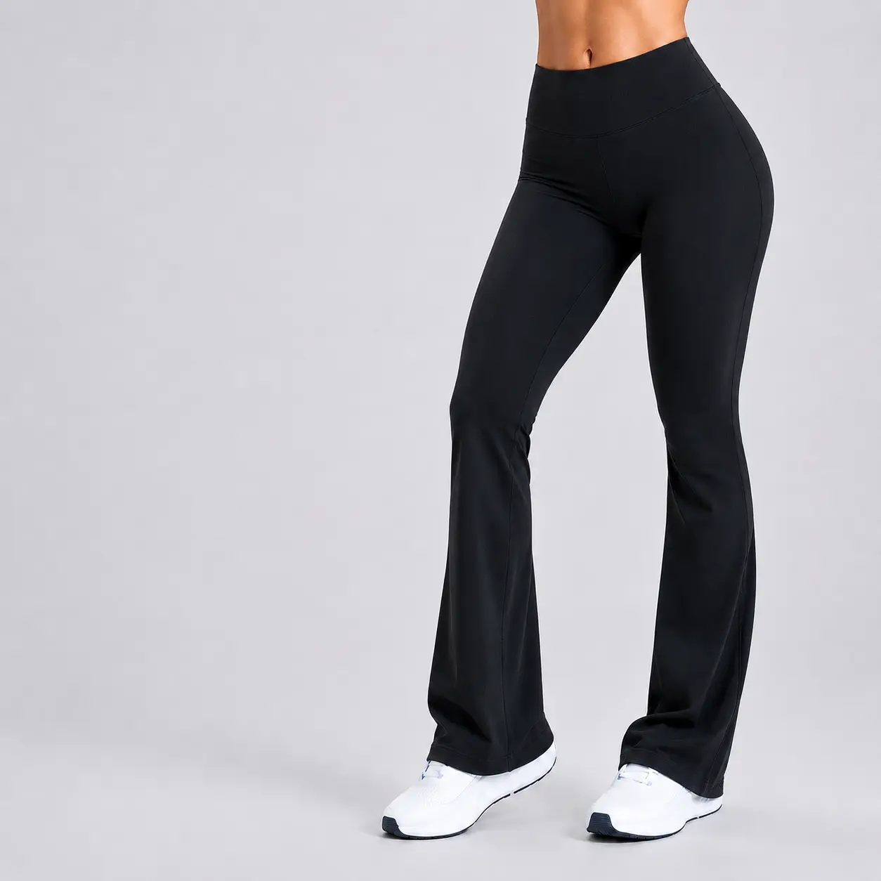 Women’s Flare Leggings High Waist Yoga Pants, Curve Sculpting Workout Leggings with Butt Lift & Tummy Control, Soft Stretch Bell Bottom Pants