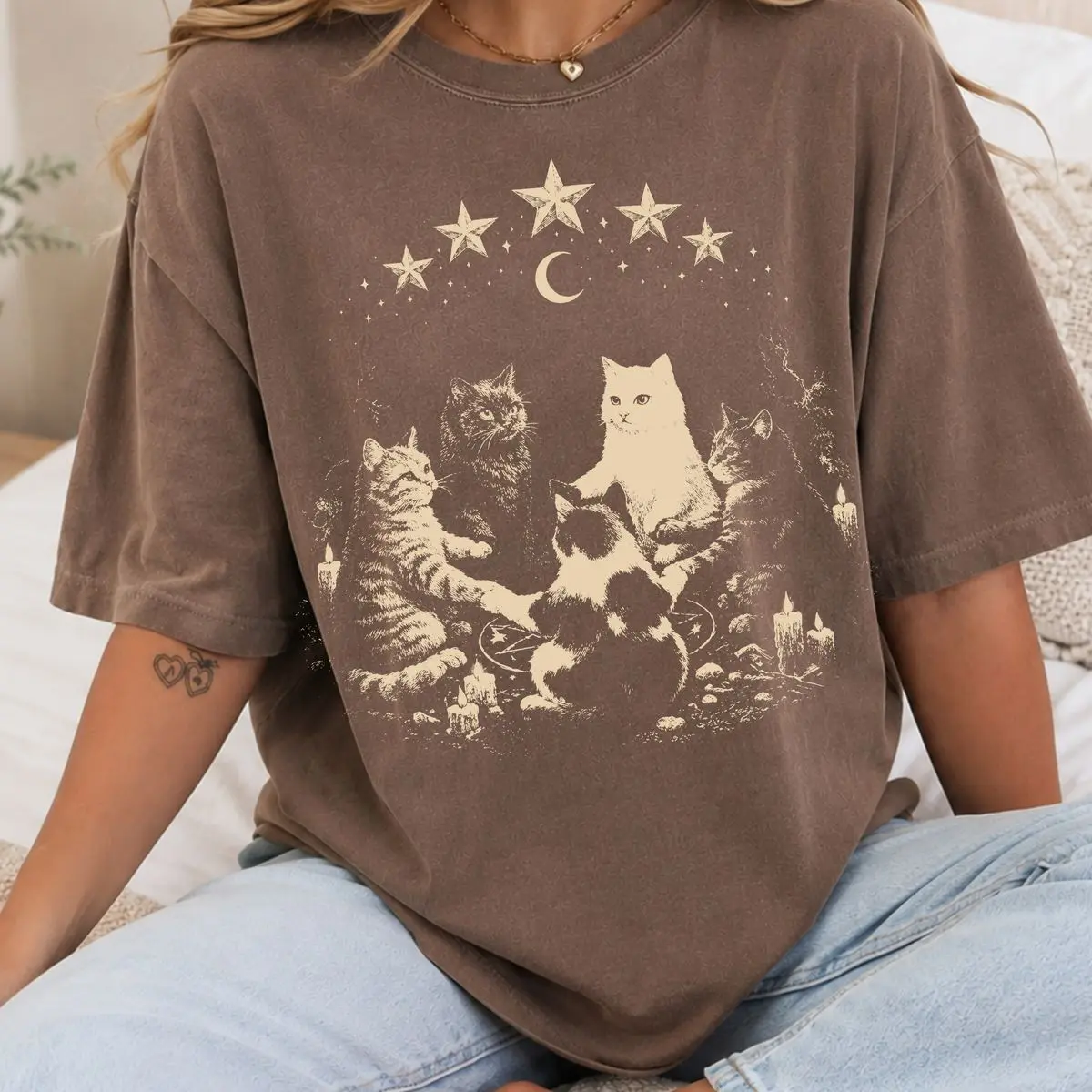 Comfort Colors Support Your Local Coven T Shirt, Witchy Halloween Graphic Tee, Vintage Halloween T Shirt, Spooky Cottagecore Unisex Gift, Unisex Comfort Color T-Shirts