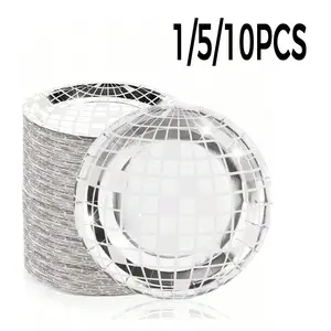 Disco Ball Theme Party Disposable Tableware Set, Wedding Birthday Decor, Holographic Paper Plates, Silver Color Cutlery, Retro Dance Party Gift