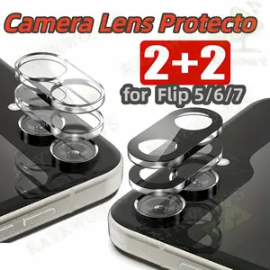 KAYKWONG'S 2+2 Pack For Samsung Z Flip 7/6/5 Camera Lens Protector Film Set, Tempered Glass Lens Protection for Flip 5/6/7, Back-To-School Student Gift Choice, Accessories