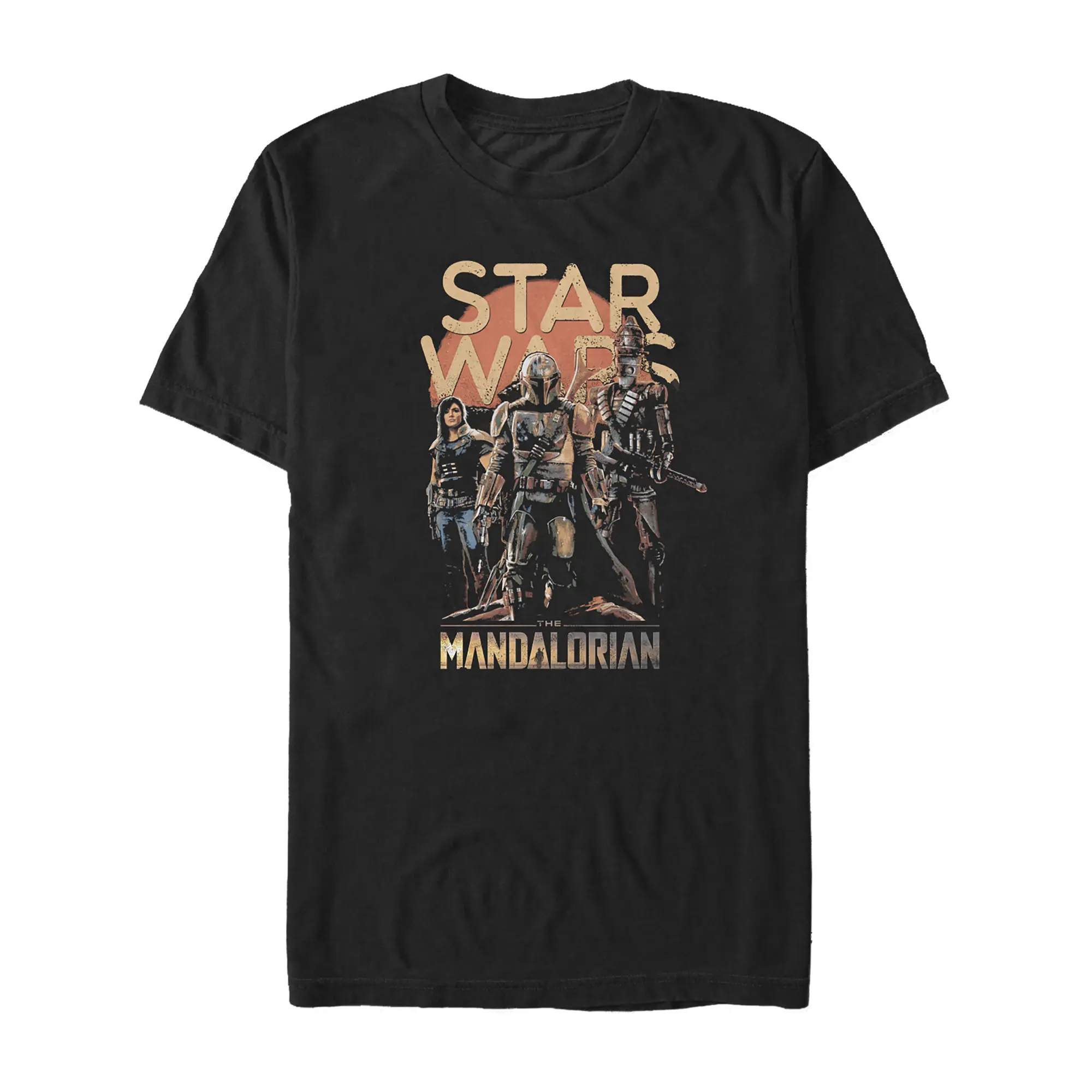 Men's Star Wars The Mandalorian Grunge Character T-Shirt