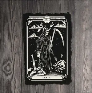Death Tarot Card Art Print on Handmade Cotton Paper