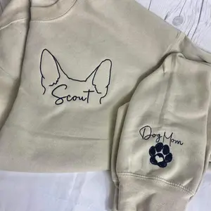Custom/Personalized Embroidered Dog Breed Sweatshirt for Men or Women