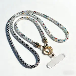 Sparkly Rainbow Checkerboard Phone Wristlet Mosaic Rhinestone Bling Lanyard Silver Metallic Crystal Hand Strap Anti-Lost Luxury Diamond Phone Chain Universal for iPhone and Android tiktokshopspringglowup