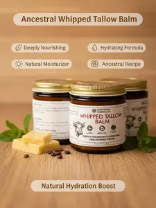 Whipped Tallow Balm 4oz 113g Ancestral Formula for Hydration and Skin Care Natural Moisturizer