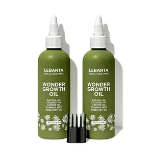 Lebanta Batana Hair Growth Oil Blend with Castor Pumpkin Seed Coconut & Rosemary for Thicker Stronger Hair Care Serum for Men Women 2 Pack