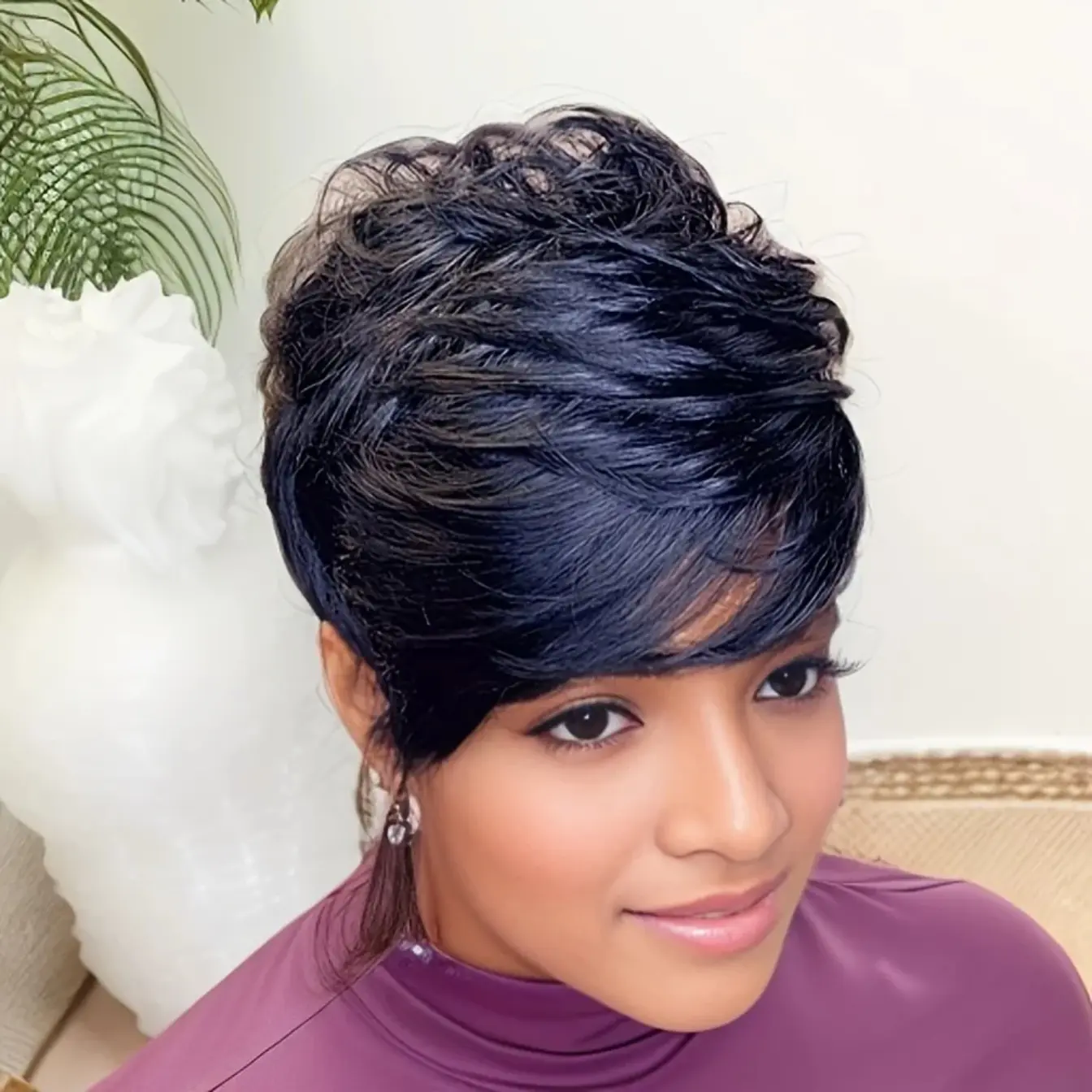 Short Pixie Cut Wigs For Women Human Hair Wigs Short Layered Cut Wigs With Bangs Bob Straight Brazilian Remy Cheaper Natural Wig summerwins