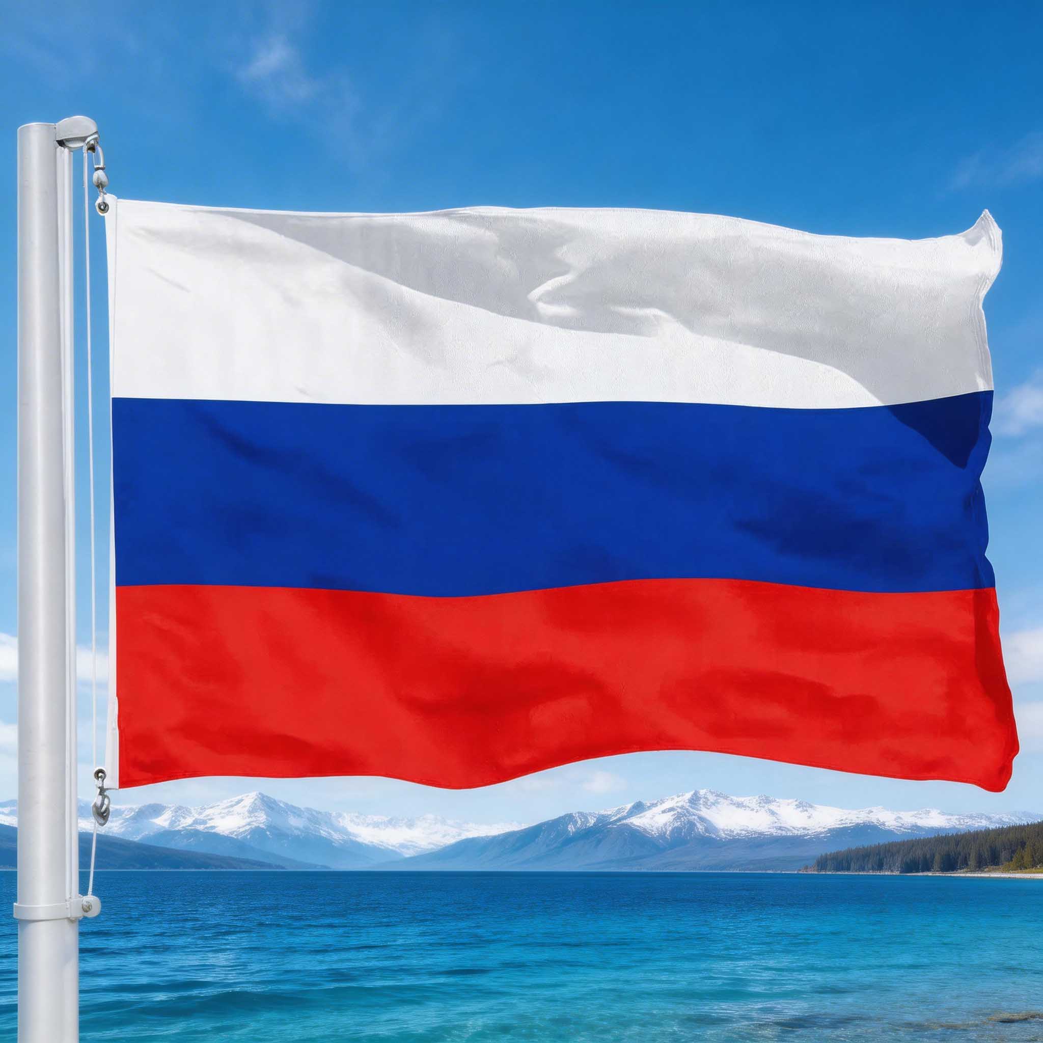 Russia (Russian) Flag 150D Printed Polyester 3x5 Ft