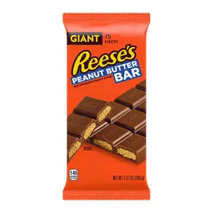 Reese's Milk Chocolate GIANT Peanut Butter Candy Bar 208g Dessert snack with cocoa and Sugar