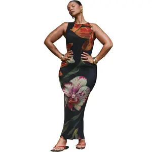 ELOQUII Women's Plus Size Pleated Chiffon Dress