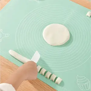 1pc Extra Thick Silicone Kneading Mat, 19.7 x 15.7 inches, BPA-Free Non-Stick,, Odor-Free, Non-Slip Surface for Kitchen Table Baking, Ideal for Pizza & Cake Dough Preparation in Restaurants