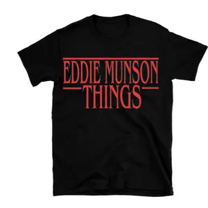 Stranger Things inspired character T-shirt; Crewneck Sweatshirt; Eddie Munson T-shirt; Eddie Munson Crewneck Sweatshirt Cotton Casual Crew Neck