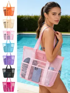 Large Capacity Swim Bag, Multi-Functional Travel Shoulder Beach Bag, Beach Tote, Lightweight and Durable Design for Swimwear and Cosmetics Storage