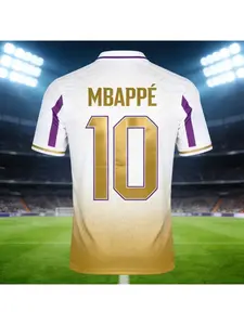 2026 Hot Sale Mbappé #10 Purple-White Striped Jersey Stadium Crowd Vibe Premium Stylish Apparel for Fans of The Star Forward