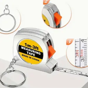 Mini Tape Measure Keychain Set, Durable Metal Design, Y-Shaped Ruler, Fitness Waist Hip Arm Leg Abdomen Measuring Soft Ruler