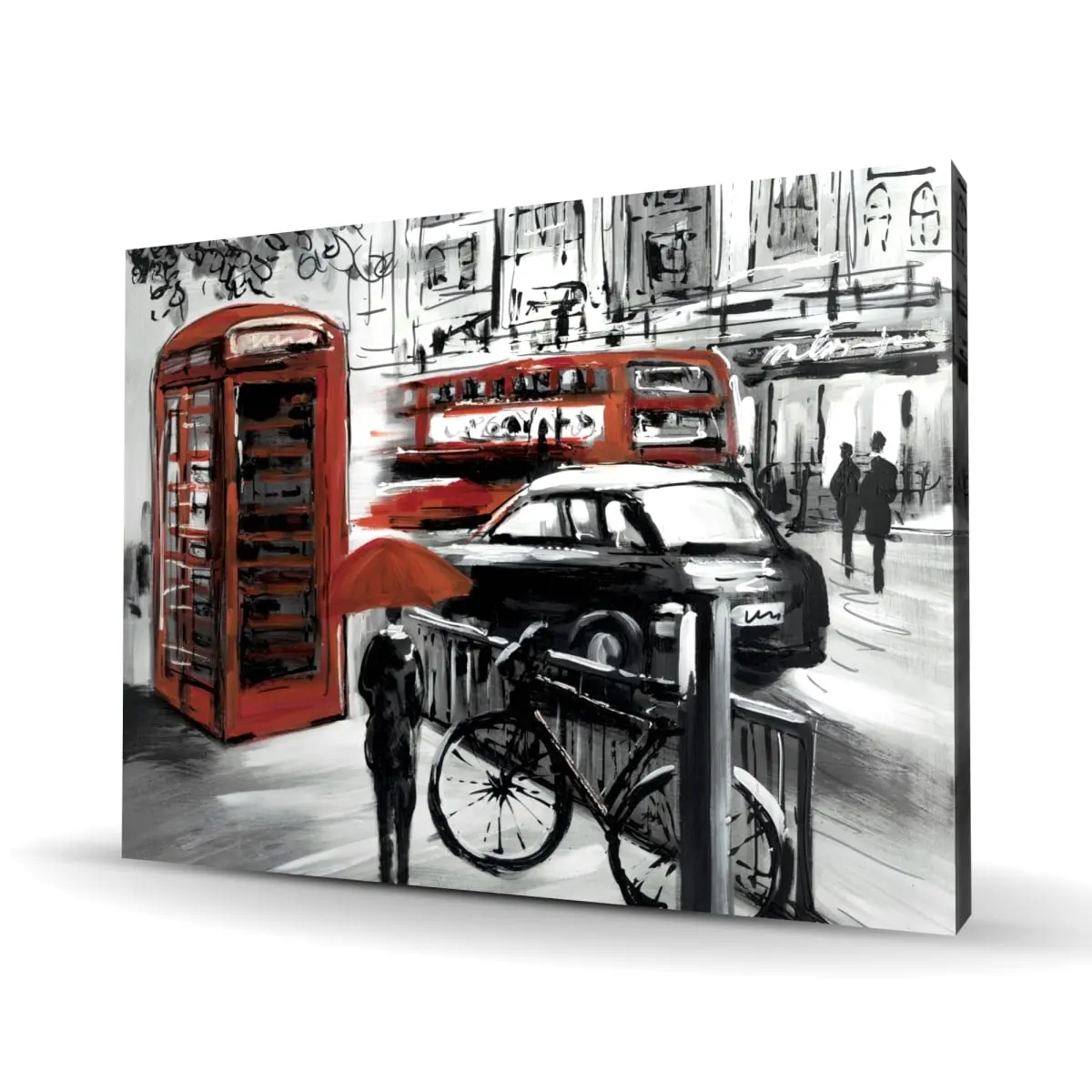 36"x48" Durable High-Def Cityscape Print - 360 Stand Architecture Wall Art, Hangable Indoor Living Room Office Decor for Travel Enthusiasts
