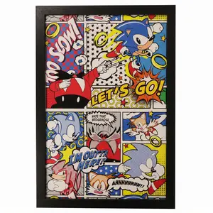 Sonic The Hedgehog - Comic - 11x17 Framed Gel Coat
