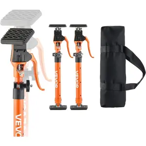 VEVOR Cabinet Jack Support Pole, 2-Pack, 49.2-114.6 Inch Steel Telescopic Quick Support Rod, Adjustable 3rd Hand System up to 198 lbs Capacity for Installing Cabinets, Lifting Drywall, Cargo BarsVEVOR Super Brand Day